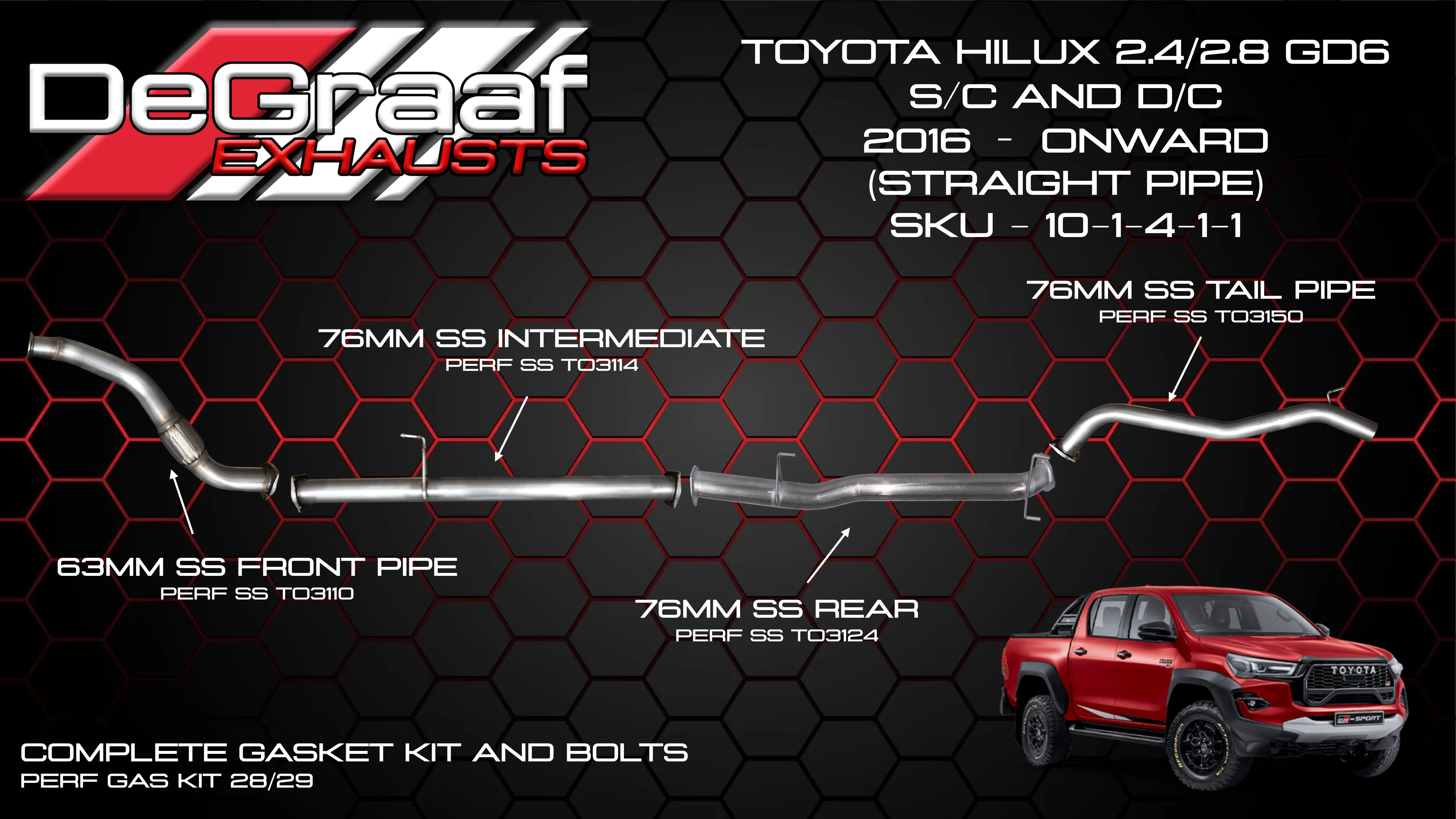 Toyota hilux GD-6 Pipe