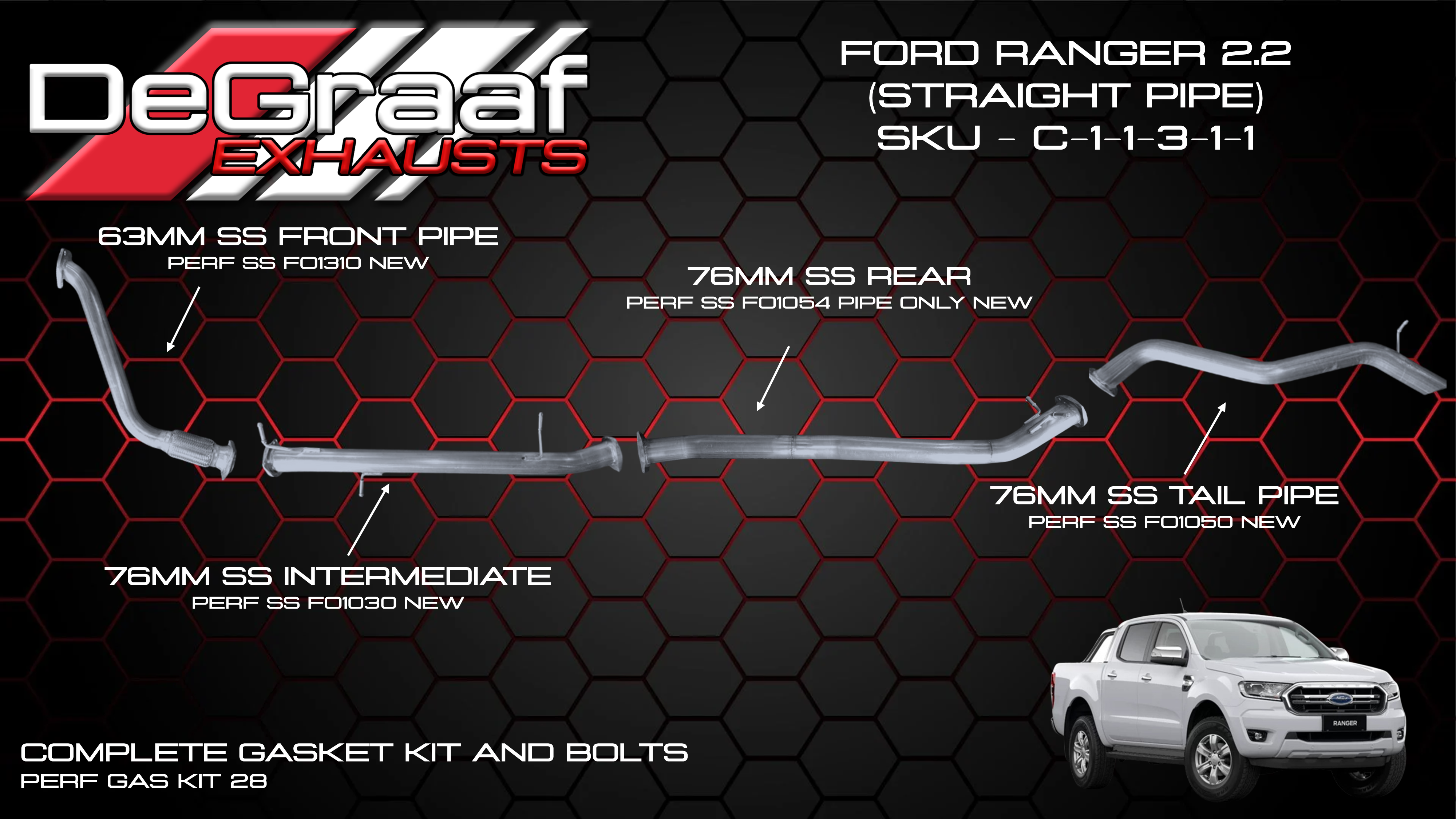 FORD RAN 2.2 PIPE